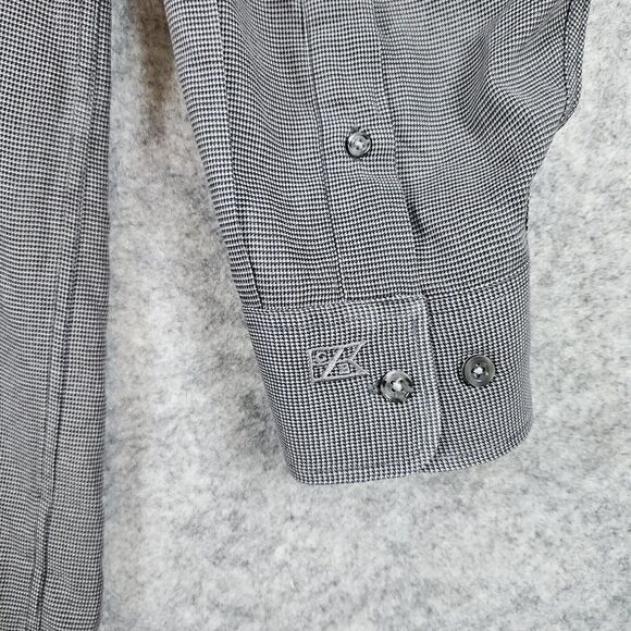 Cutter & Buck Men's Size 3XB Black & White Mini Houndstooth/Puppytooth Pattern - Picture 3 of 16